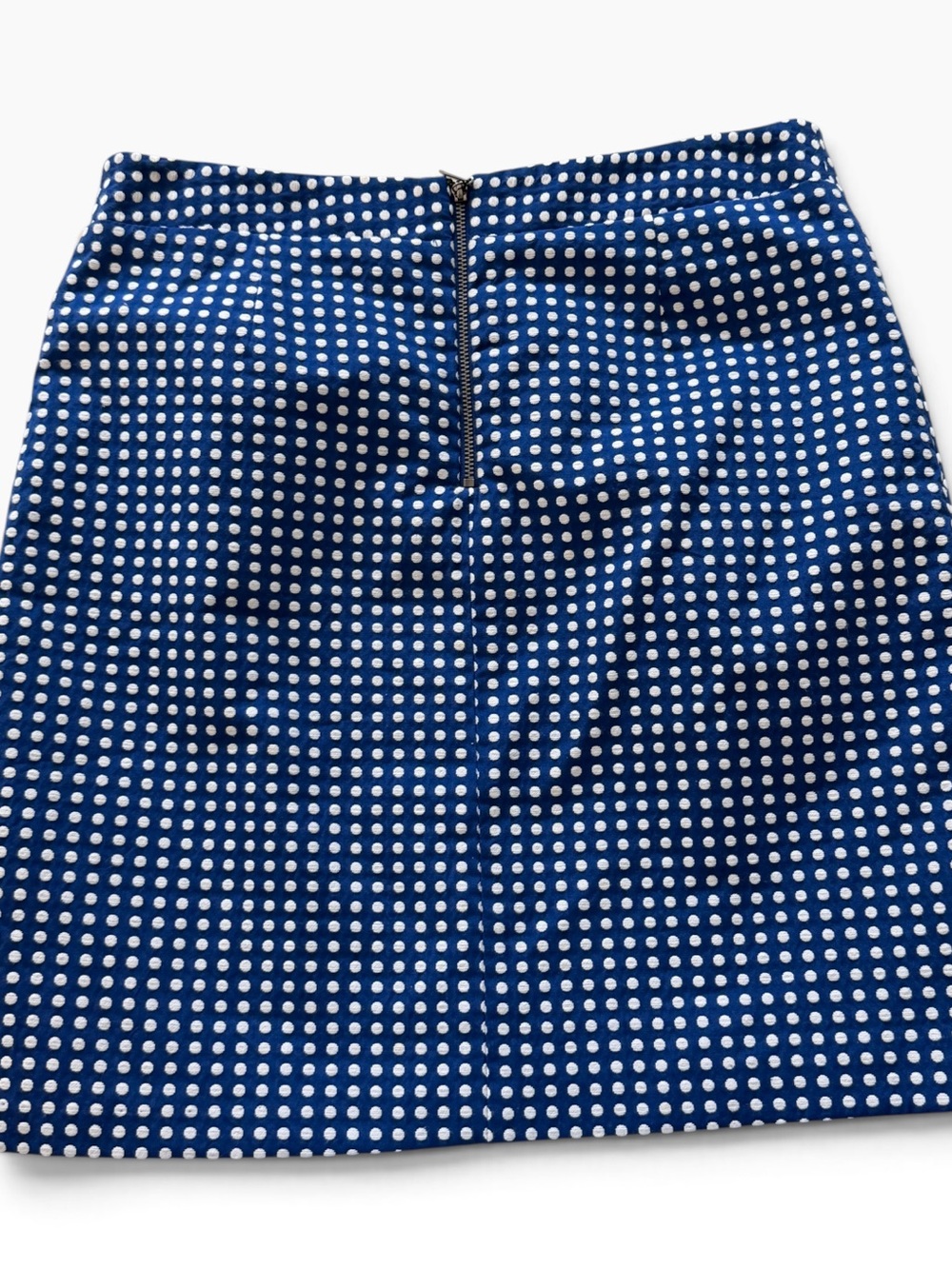 NEW Laundry Polka Dot A-Line Mini Skirt in a Royal Navy & White Polkadot Sz 4 - Picture 4 of 11